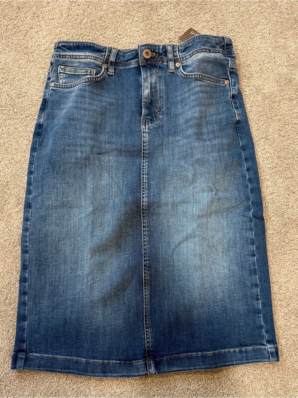 J. JILL DENIM Womens Size 12P
Hamilton Wash Slit Back Midi
Skirt NWT